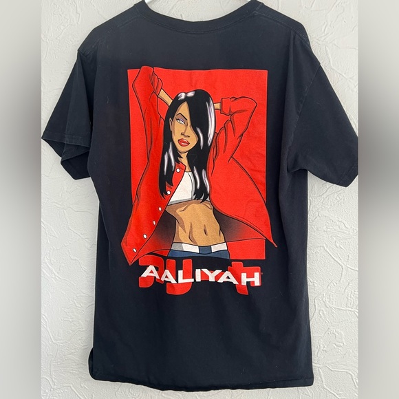 OFFICIAL Aaliyah Shirt 90s Hip Hop R&B Music Special Ripple Junction SZ LARGE - Picture 1 of 4